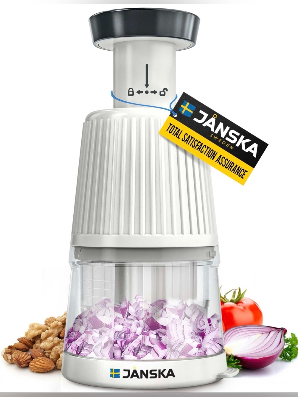 JANSKA White Electric Food Chopper - Kitchen Tool